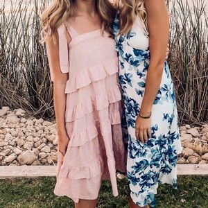 Favor the Kind Tiered floral midi dress
